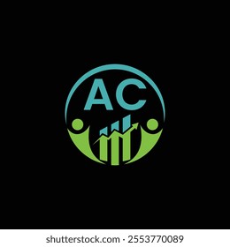 AC Financial logo design template, AC Financial logo, AC technology vector
