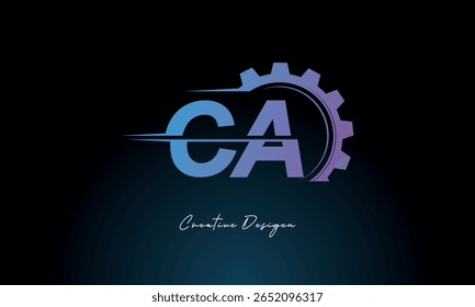 AC Gear Fusion Logo – Industrial Tech-Inspired Letter mark Futuristic Industrial Letter Mark Design for Technology and Engineering Brands.