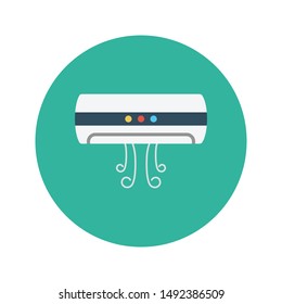 AC glyph flat vector icon