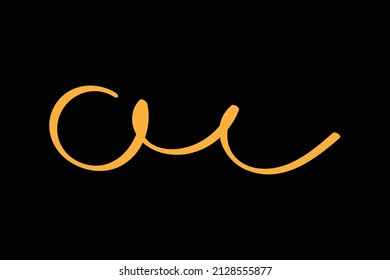 ac handwritten logo for identity. ac initial handwritten calligraphy, for monogram and logo. 