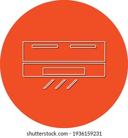 Icono de CA. Icono de condición de aire con ilustración vectorial y forma plana.