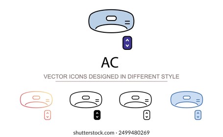 Ac icon design with white background stock illustration