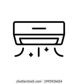 icono de ac diseñado con el estilo de contorno