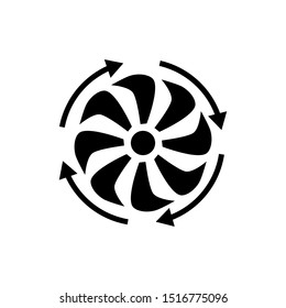 ac icon trendy flat design