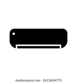 ac icon vector simple black line
