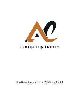 AC INITAIL LETTER  LOGO ICON AND VECTOR TEMPLATE WITH WHITE BACGROUND