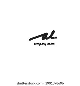 ac initial handwriting logo for identity