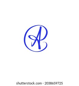 AC initial handwriting logo for identity