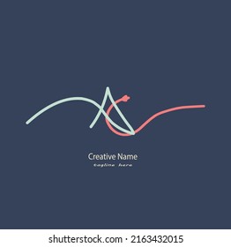Ac Initial Handwriting Logo Illustrations and Vectors