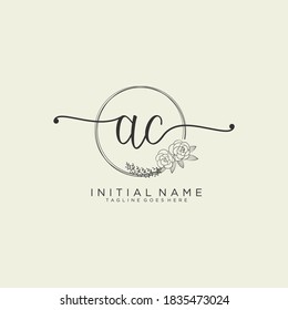 vector de escritura a mano inicial de CA