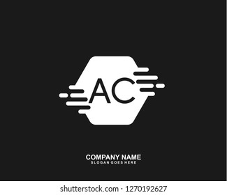  AC Initial letter geometric logo vector 