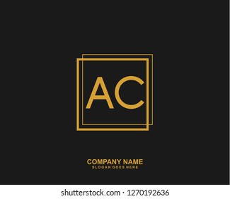 AC Initial letter geometric logo vector 