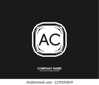 AC Initial letter geometric logo vector 