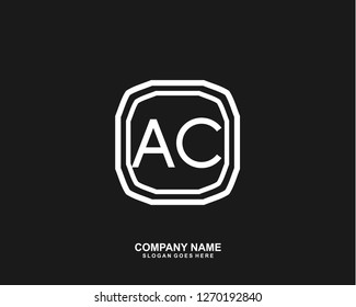  AC Initial letter geometric logo vector 