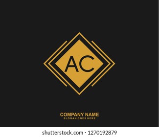  AC Initial letter geometric logo vector 