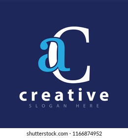 AC Initial letter logo icon vector
