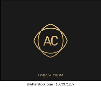 AC Initial logo minimalist template