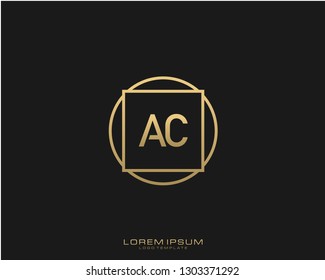 AC Initial logo minimalist template
