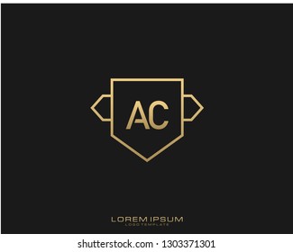 AC Initial logo minimalist template