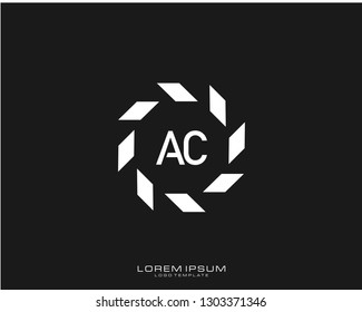 AC Initial logo minimalist template