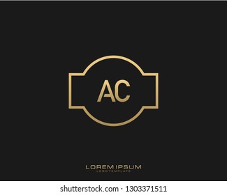 AC Initial logo minimalist template