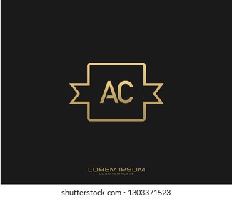 AC Initial logo minimalist template