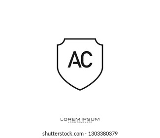 AC Initial logo minimalist template