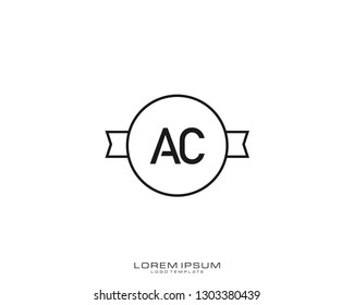 AC Initial logo minimalist template