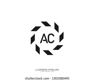 AC Initial logo minimalist template