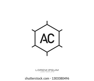 AC Initial logo minimalist template