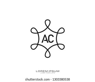 AC Initial logo minimalist template