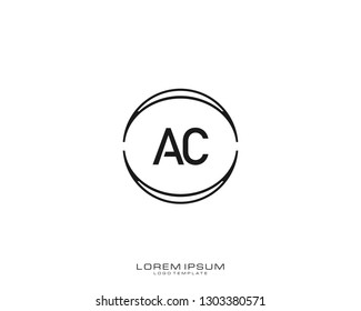 AC Initial logo minimalist template