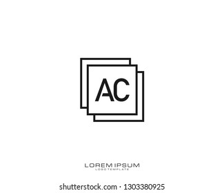 AC Initial logo minimalist template