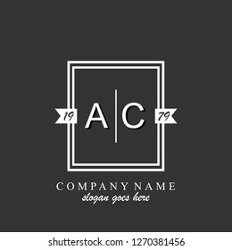 AC Initial logo template vector