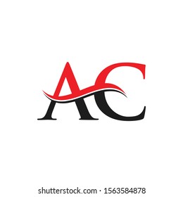 AC Letter Linked Logo. AC Letter Modern Business Logo Vector template.