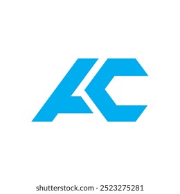 Logotipo de la letra AC Diseño Creativo.
AC monograma Logo Vector de concepto único.
Logotipo de letra de iniciales abstractas planas modernas creativas de AC.
