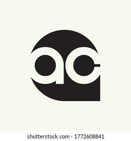 Logo de la carta AC Diseño Icono creativo Logo vector de letras modernas
