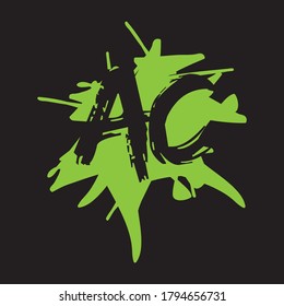 Logo de la carta AC Diseño Icono creativo Logo vector de letras modernas
