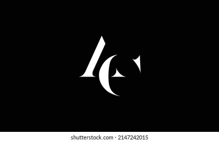 Diseño de logotipo de letras AC con tipografía moderna creativa