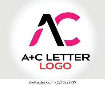 AC Letter Logo Design with Creative Modern Trendy Typography and Black Colors.
