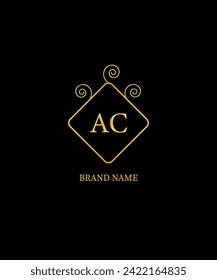 AC Letter Logo Design. Creative Initials Letter Concept. AC Icon Design