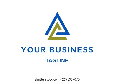AC letter logo design, initial, monogram, icon, symbol, this design combining A and C within an arrow, symbolizing growth, ambition, and direction. Suitable for logistics, adventure or apparel brands.