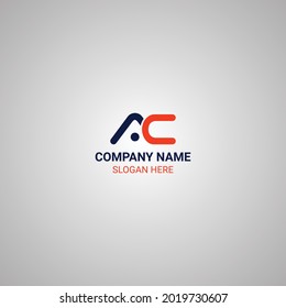 Plantilla de diseño de logotipo de carta AC