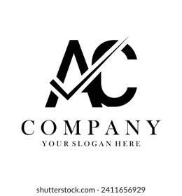 AC Letter Logo Design Template Vektor. Creative Initials Buchstaben AC Logo Konzept.