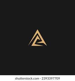 AC letter logo modern concept isolated on black background Vector,
