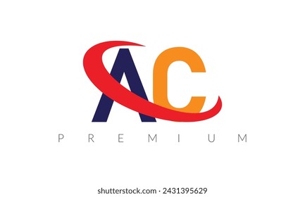 AC  Letter Logo Template vector illustration design