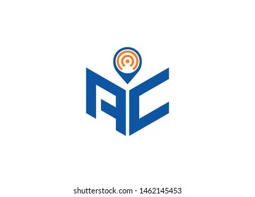 AC letter logo, text logo design