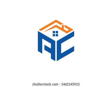 AC letter logo, text logo design