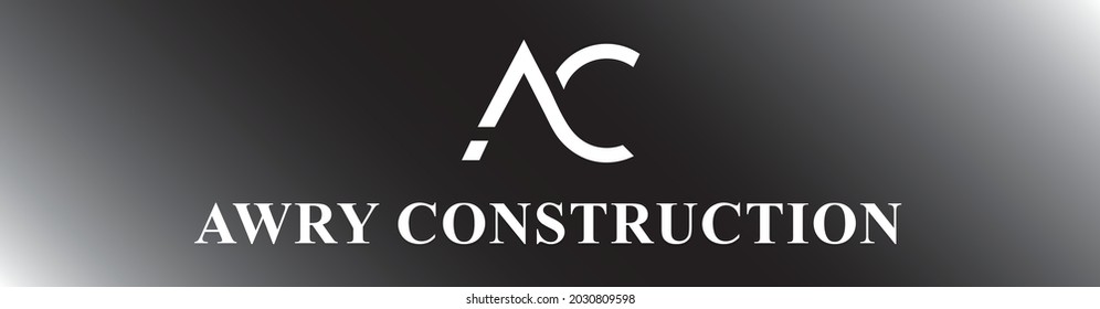 Letra AC Logotipo Tipografía Tipo Plantilla Emblema de letra Símbolo geométrico moderable Diseño creativo inicial Elemento sencillo Identidad de marca Elegante Tipo Texto Tipo Letra Alfabeto gráfico Único 