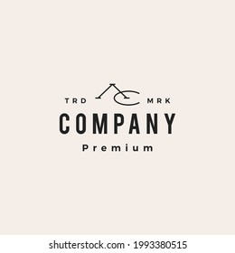 ac letter mark initial hipster vintage logo vector icon illustration